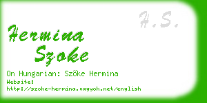 hermina szoke business card