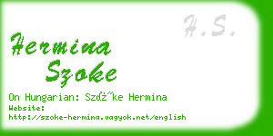 hermina szoke business card